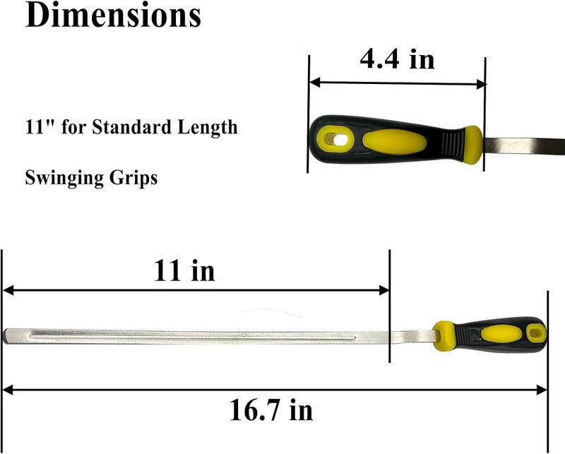 Ebrmeiwo V-Groove Golf Grip Removal Tool, 11" for Standard Length Swinging Grips, Grip Repair Tool - Image 2